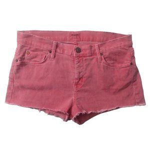 Y2K Hudson Red Cut Off Jean Shorts W Size 29